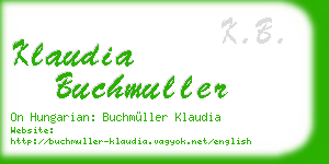 klaudia buchmuller business card