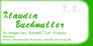 klaudia buchmuller business card